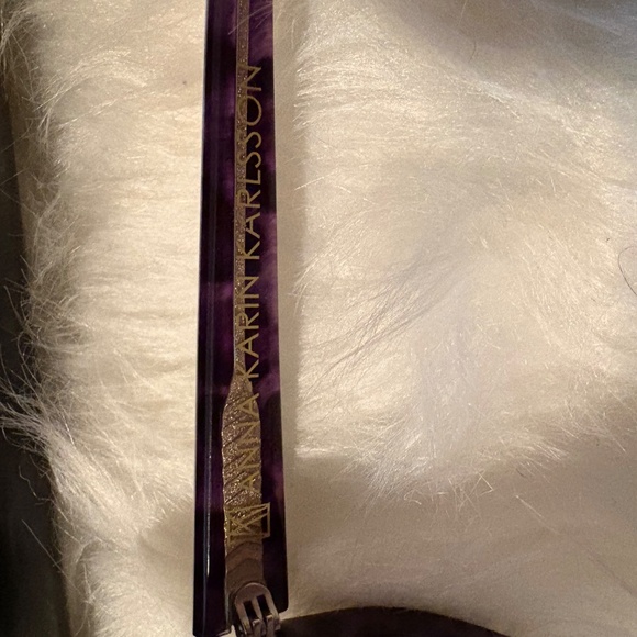 Anna-Karin Karlsson black and purple leopard preowned sunglasses - Picture 13 of 16